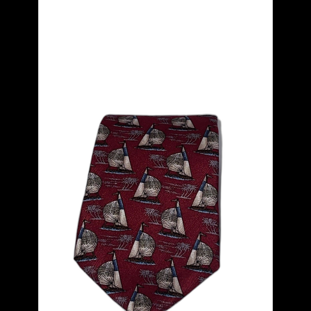 Palm Tropics Mens Tie Sailboats and Palm Trees Sea Life Great!